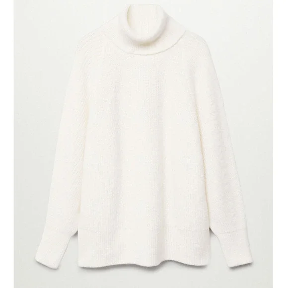 MANGO Women's Turtleneck Knitted Sweater Size L - Picture 2 of 9
